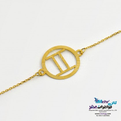 دستبند طلا - طرح ماه تولد خرداد-MB1209